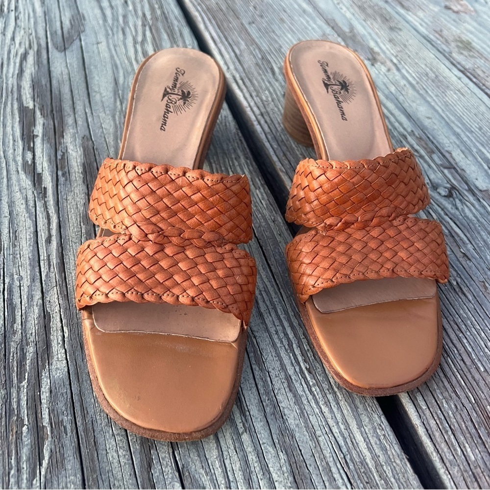Tommy Bahama Caramel Brown Braided Women Summer Sandals size 9M